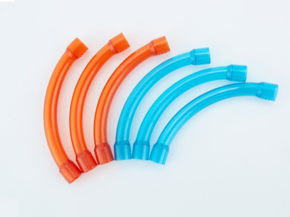 PVC紅藍透明90度大彎頭 PVC紅藍透明90度大彎頭