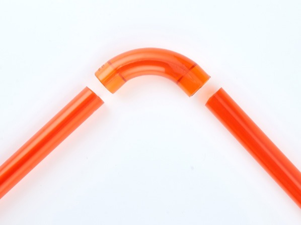 PVC紅藍透明上墻彎 PVC紅藍透明上墻彎