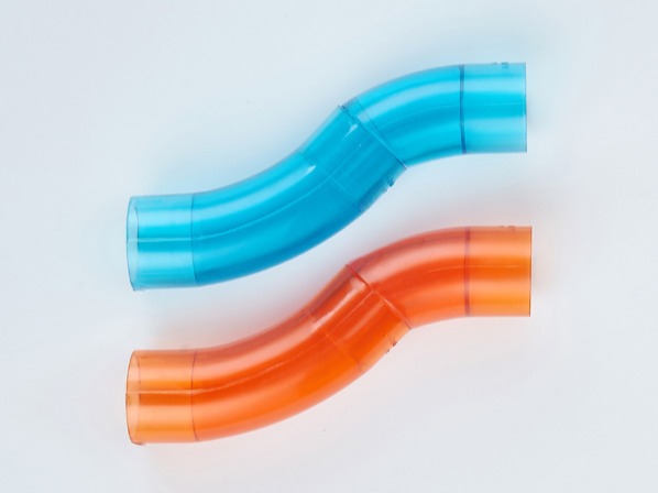 PVC紅藍透明過橋彎 PVC紅藍透明過橋彎