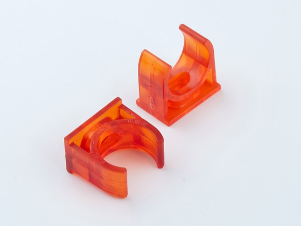 PVC紅藍透明線管管夾 PVC紅藍透明線管管夾