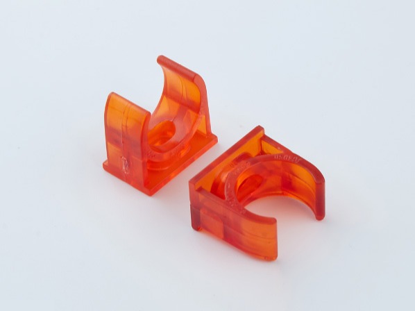 PVC紅藍透明線管管夾 PVC紅藍透明線管管夾