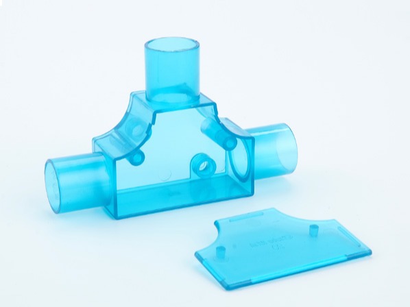 PVC紅藍透明帶蓋三通 PVC紅藍透明帶蓋三通