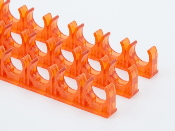 PVC紅藍透明天花連排管夾 PVC紅藍透明天花連排管夾