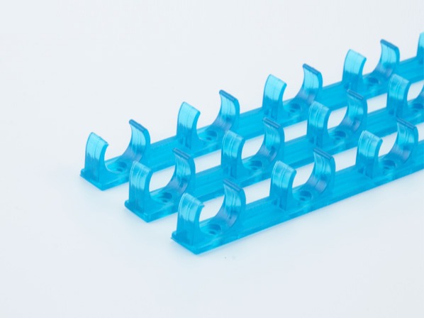 PVC紅藍透明地面連排管夾 PVC紅藍透明地面連排管夾