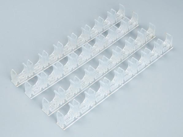 PVC透明天花連排管夾 PVC透明天花連排管夾